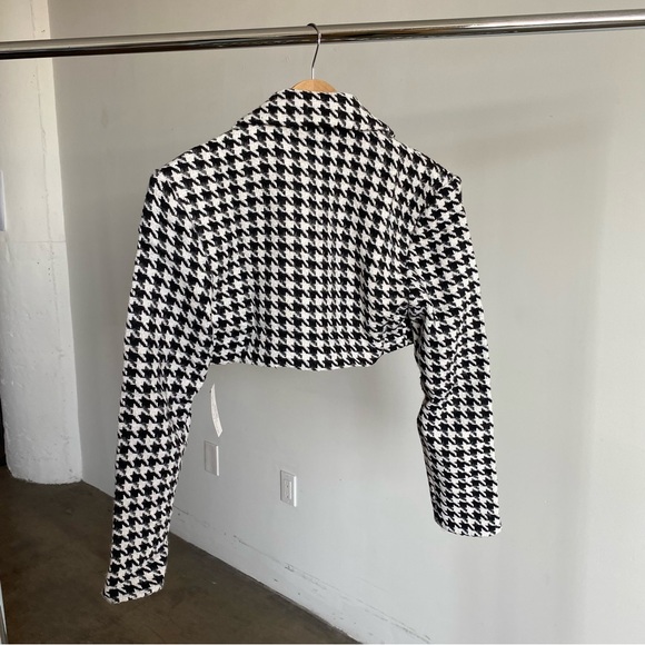 $207 NWT Black For Love & Lemons “Bonnie” Cropped Blazer Sz S Small - Picture 8 of 10